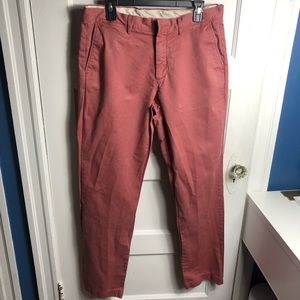 Men’s JCrew Broken-In Chino 34x34 Faded Red/Punch